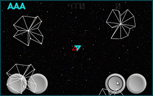 Lunaroids level begin scene amid the Asteroids