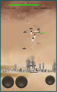 Ufo Blitz gameplay, missile command style